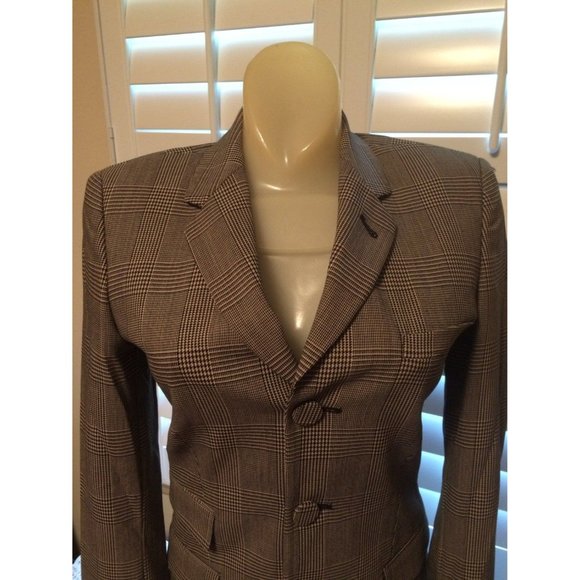 Vintage Couture Jacket Designer Jean Paul Gautier Lama Wool Houndstooth Fully Li - Picture 2 of 5